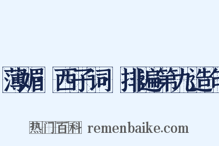 薄媚·西子词·排遍第九造句是什么意思的图片